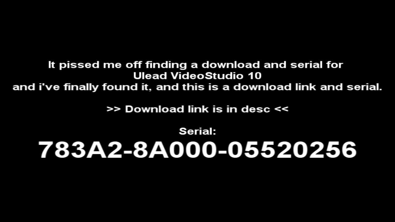 Ulead video studio 9 serial key+free download